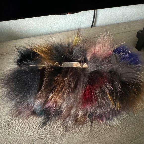BCBG Fur Purse - Picture 1 of 7